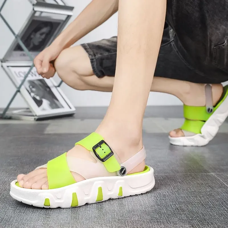 

Пляжная обувь для мужчин, роскошные мужские сандалии H Trend 2024, дышащие дизайнерские, высокое качество, номер 41, большой размер, оригинальные мужские сандалии из ПВХ 39