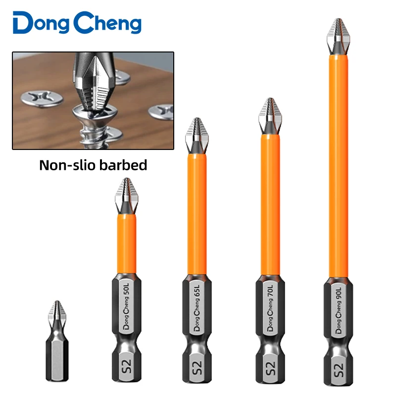 S2 Alloy Steel PH2 Anti-Slip Screwdriver Bits Magnetic Teeth Impact Drill Bit Set 6.35mm 1/4