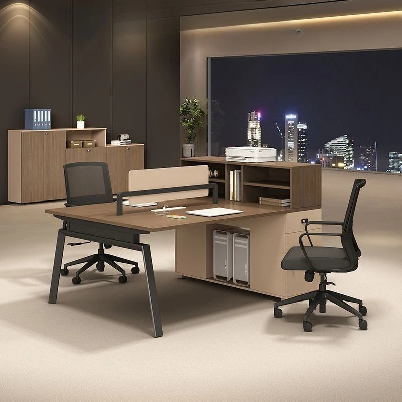 Staff Desk Staff Seat Simple Modern 4 Four Six Double Financial Card Seat Office Furniture Table and Chair Combination
