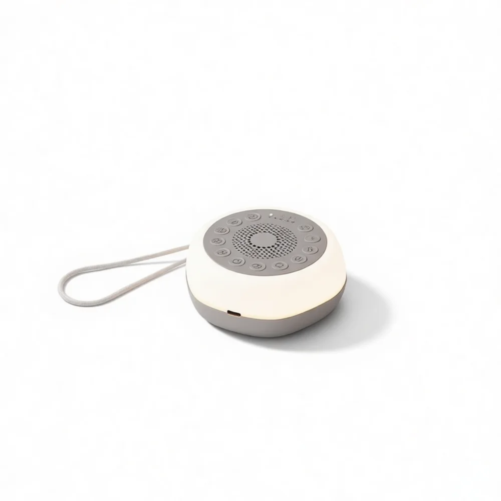 Portable White Noise Sleep Machine Baby Nursery Soother With Night Light Compact Travel Relaxation Audio Therapy Tool