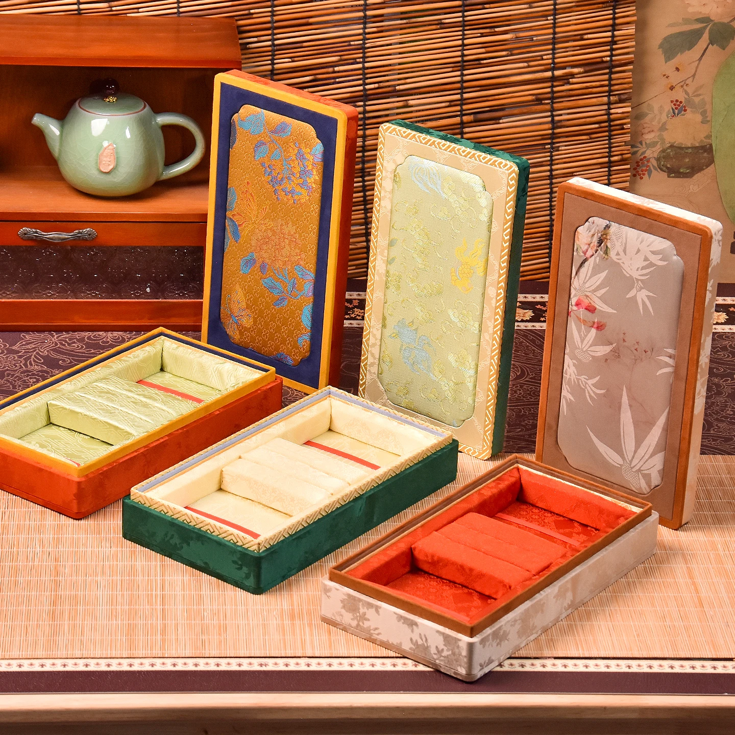 

Шкатулка для драгоценностей, кольцо, ожерелье, браслет, коробка для хранения, античный стиль, подарочная коробка для упаковки ювелирных изделий из нефрита и нефрита