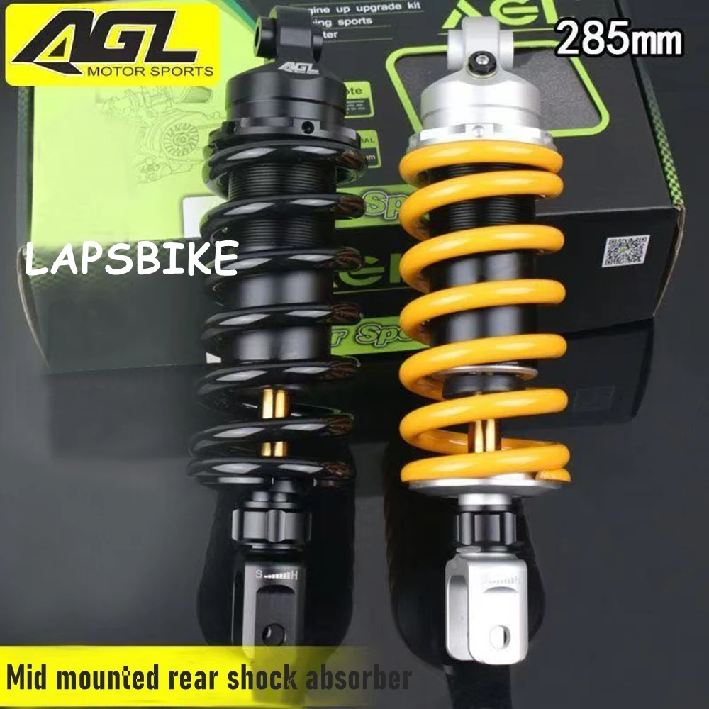 AGL 285mm Motorcycle Middle Rear Shock Absorber Preload Damping Adjustable For Kawasaki Yamaha HUSKY/DRG/MMBCU/KRV/FORCE/MBP150