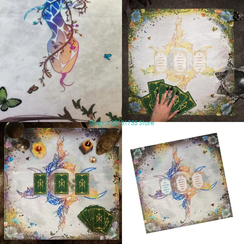 

K0EF Card Reading Astrologys Altars Cloth Tarots Tablecloth Divinations Tablecloth