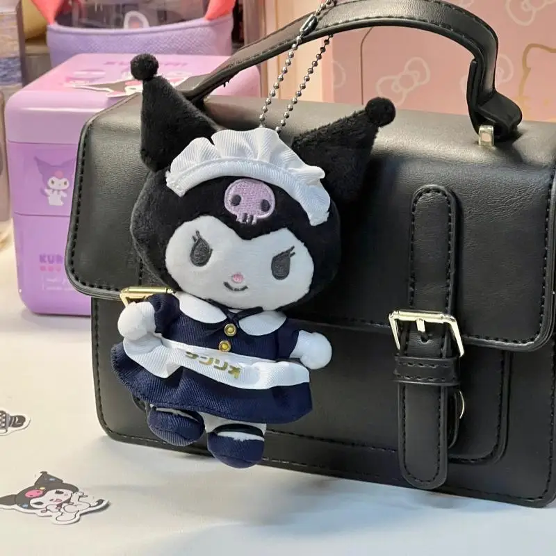 10Cm Plush Doll Kawaii Sanrio Kuromi Cute Anime New Servant Series Plushies Stuffed Bag Key Chain Pendant Girls Birthday Gift