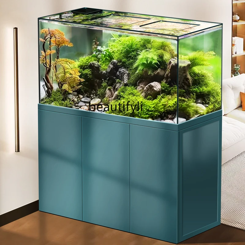 

New water jet integrated tensile arowana tank professional bottom filter aquarium living room high-end ecological water tank