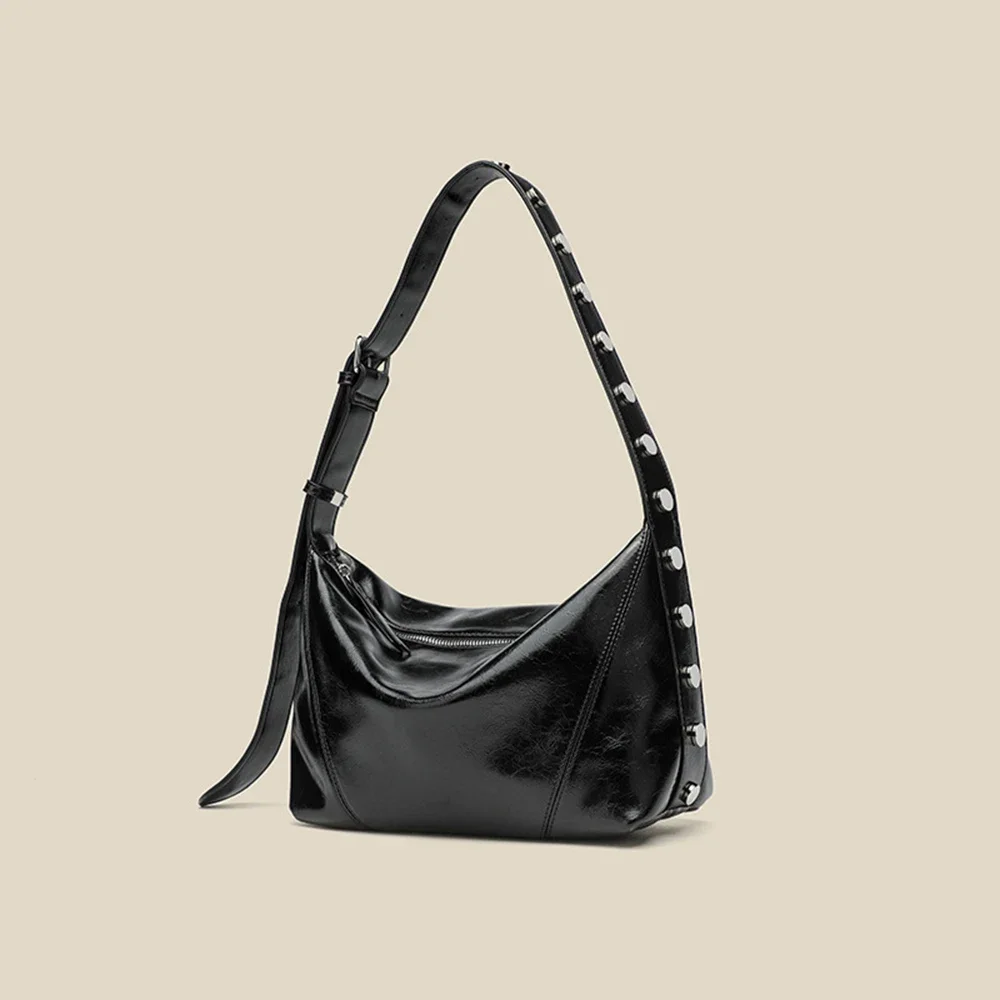 

Luxury Studded Women Shoulder Bag High Quality Rivet Handbags NEW Designer Bags for Women Flap Purses PU Leather Crossbody Bag