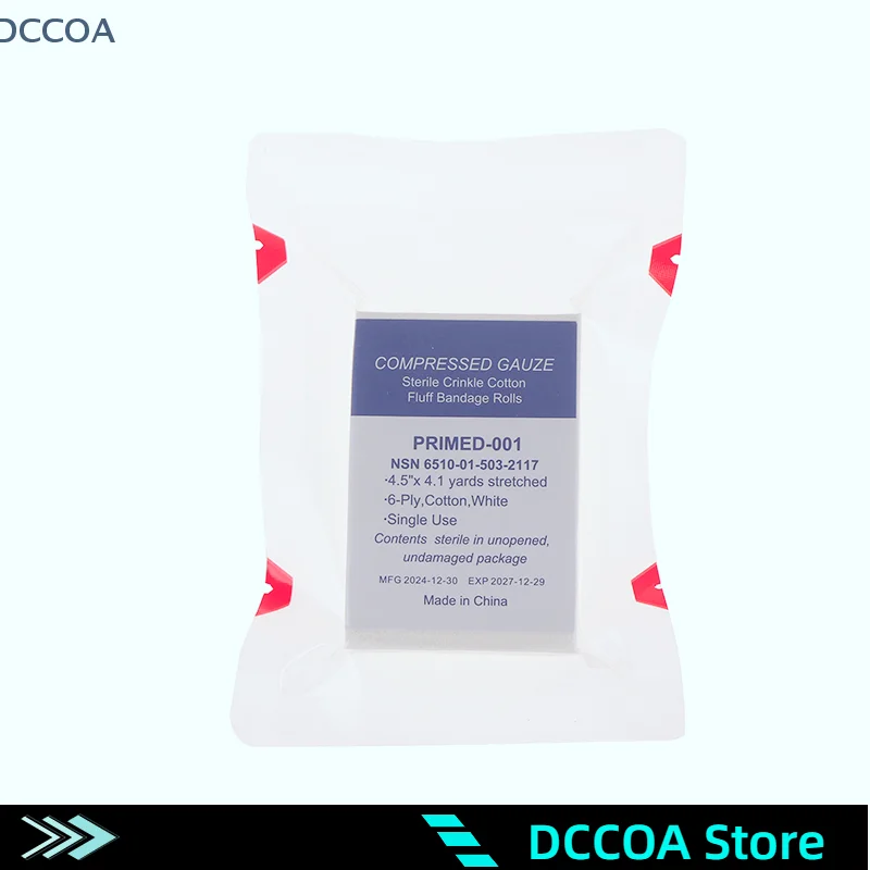 

1Pc Medical Z-fold Sterile Compressed Hemostatic Gauze Vacuum-Sealed First Aid Gauze Pads Ideal Wound Care Dressing