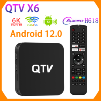 New smart TV box QTV X6 andriod 12.0 Allwinner H618 Quad Core 6K 2.4G WiFi+5G BT Media player Set top box