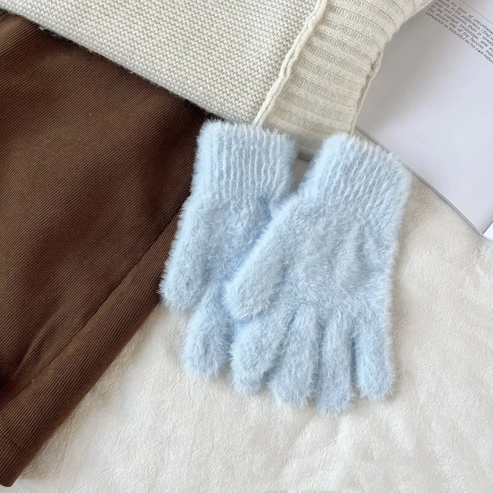 

Новые утолщенные флисовые перчатки с пятью пальцами, морозостойкие сохраняющие тепло велосипедные перчатки, ветрозащитные зимние женские перчатки