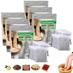 60PCS Kidney Support Herbal Foot Soak, Lymphatic Drainage Ginger Foot Soak, Natural Mugwort Herb Foot Soak, Ginger Foot Bath Bag