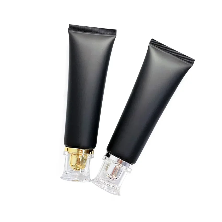 50g Empty Plastic Matte Black Soft Tube with Flip Cap Squeeze Packing Bottle Hand Cream Lotion Cosmetic Travel Container 여행용