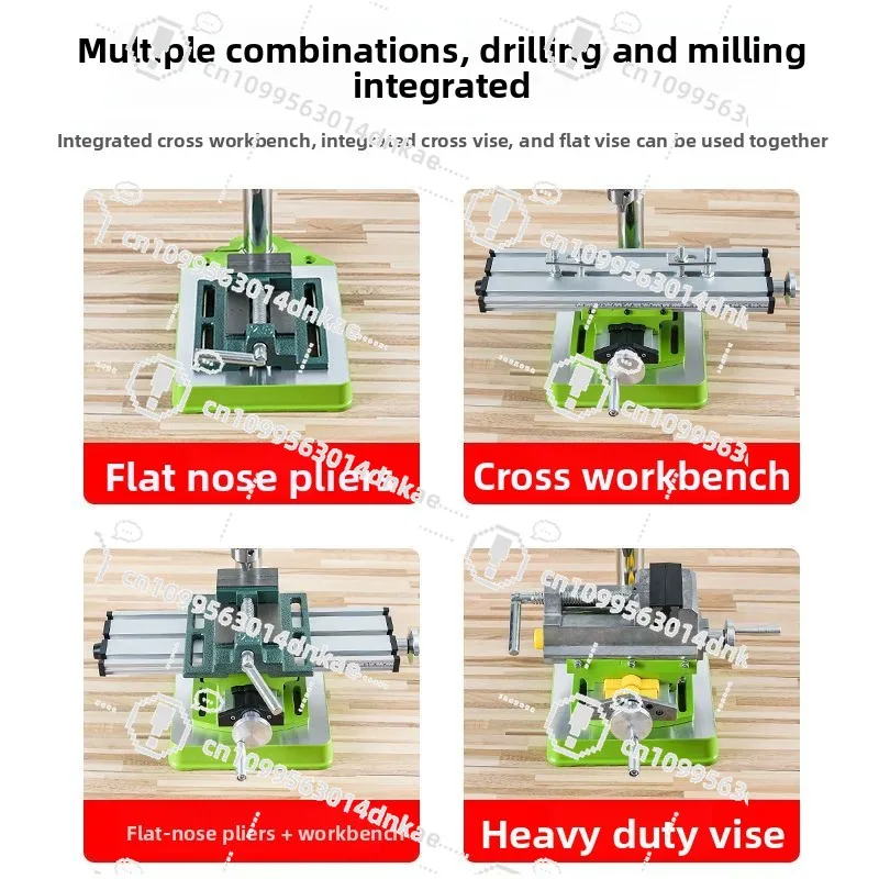 Cross Table Vice, Two-way Mobile Table, Flat Mouth Pliers, Electric Drill Bracket