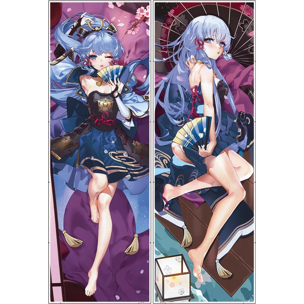180cm Genshin Impact Kamisato Ayaka Dakimakura Cushion Cover Double-sided Hugging Fullbody Pillow Case Home Bedding Pillow Cover