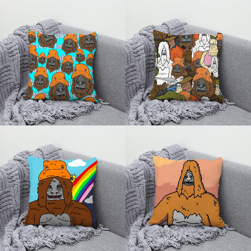 

Sassy the Sasquatch Pillow Case Soft Cushion Cases for Farmhouse Sofa Decor Home Decorations and Protector Pillow Case