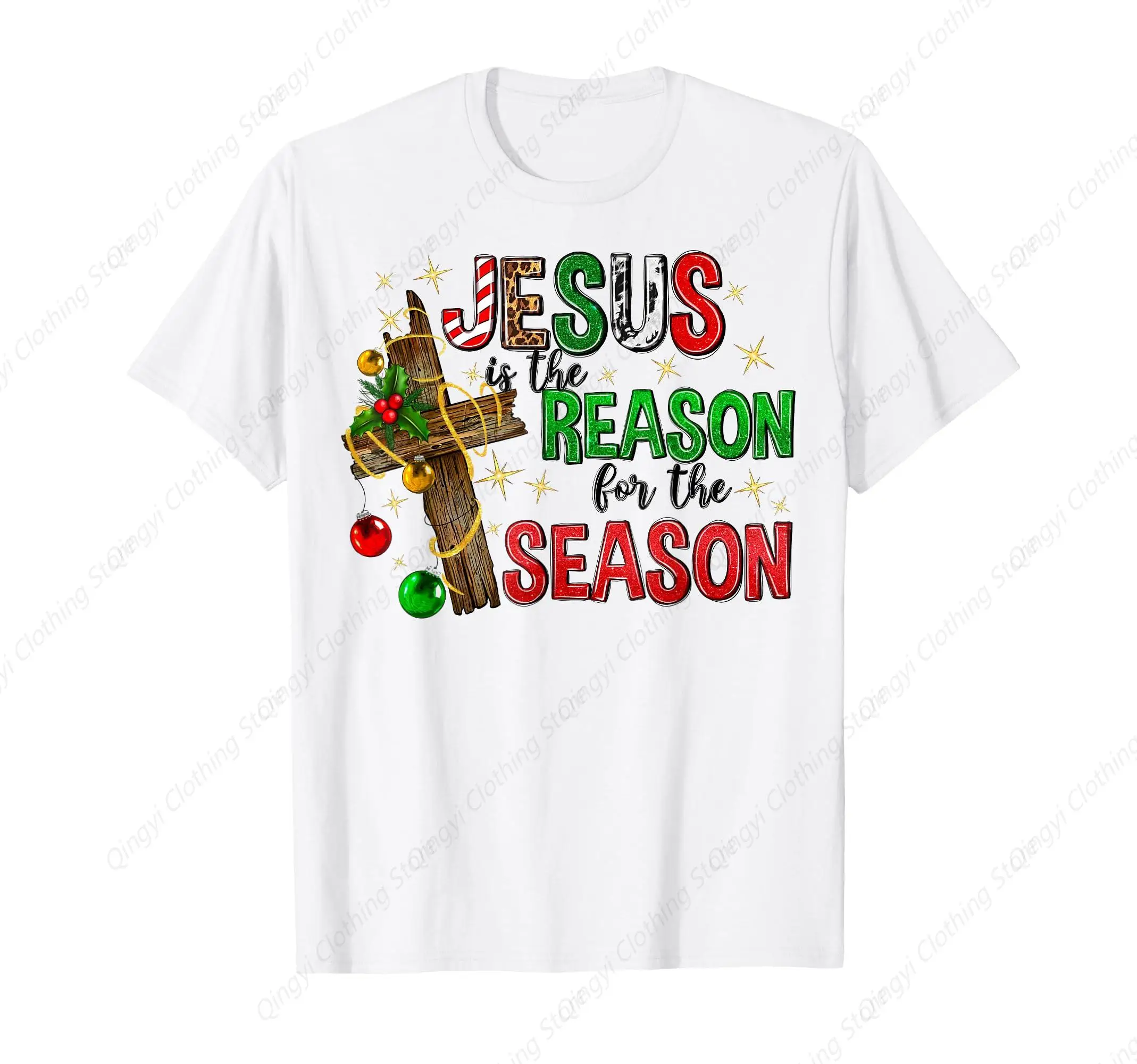 

Christmas Jesus Is The Reason For The Season Jesus Pajamas T-Shirt