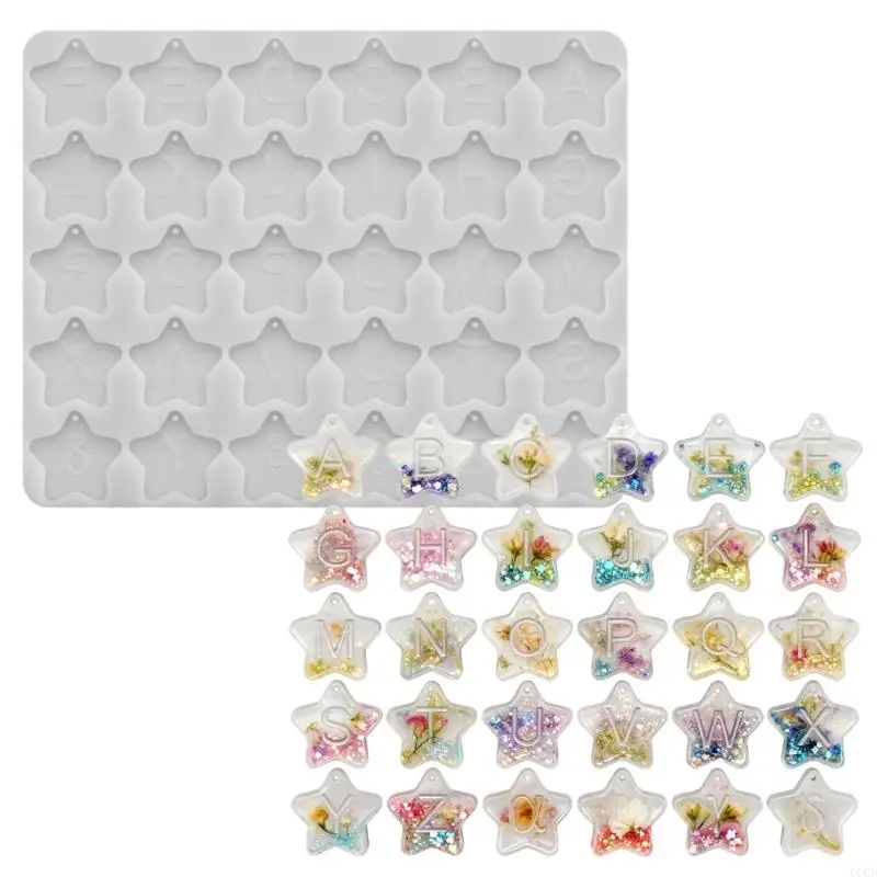 

Силиконовая форма CORD для изготовления подвесок с буквами и звездами