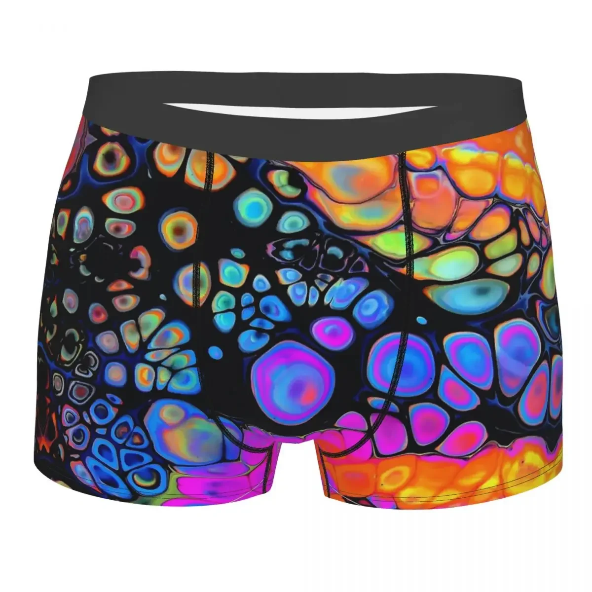 3D Three Dimensional Abstract Yellow K Orange Underpants Breathbale Panties Male Underwear Print Shorts Boxer Briefs