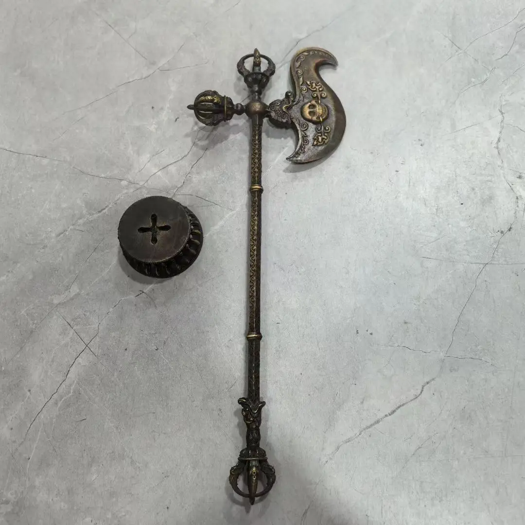 Antique diamond hook pestle knife axe men's pendant elephant hook ornament bronze ethnic style miscellaneous copper alloy orname