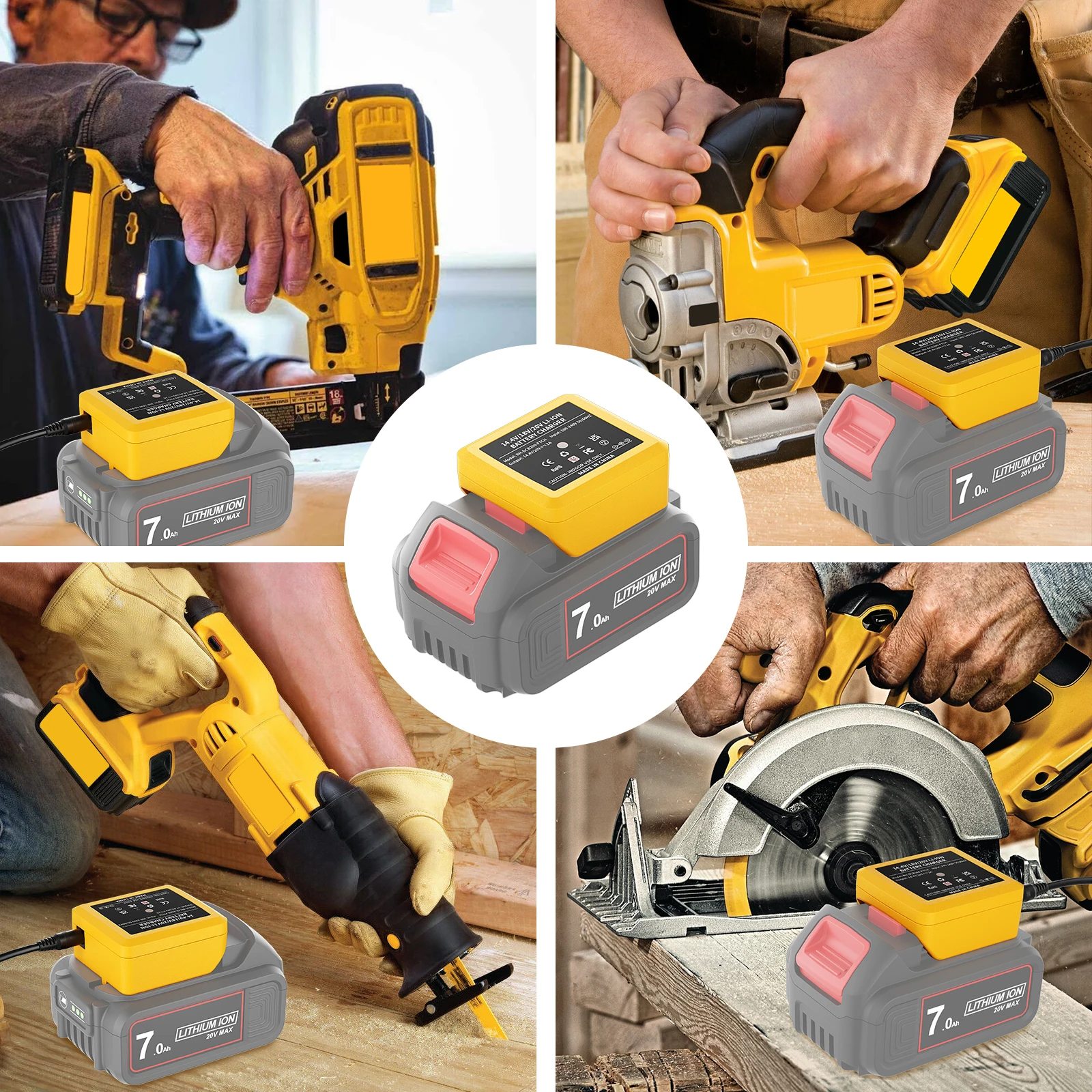 Do ładowarki Dewalt Wymienna ładowarka do akumulatorów litowych Dewalt DCB200 DCB609, DCB182, DCB184 Adapter do akumulatorów