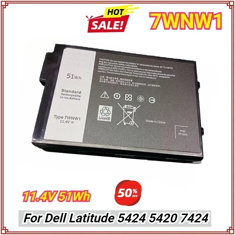 

7WNW1 аккумулятор для ноутбука Dell Latitude 5424 5420, прочный Latitude 7424, Rugged Extreme P137G P86G P85G P137G001 P85G001 P137G002