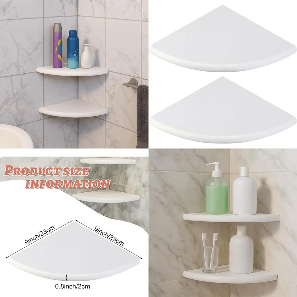 

Набор полированных настенных полок для душа из белого мрамора, 9x9 дюймов, идеально подходит для хранения в ванной комнате