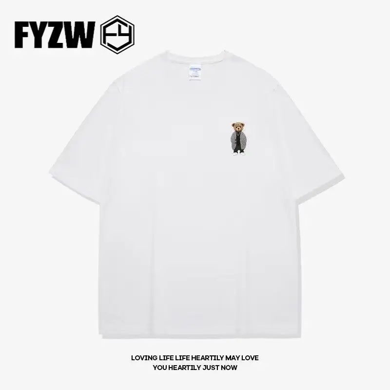 

100% cotton branded men's t-shirts summer luxury branded graphic prints women's short sleeve t-shirts street fashion tops