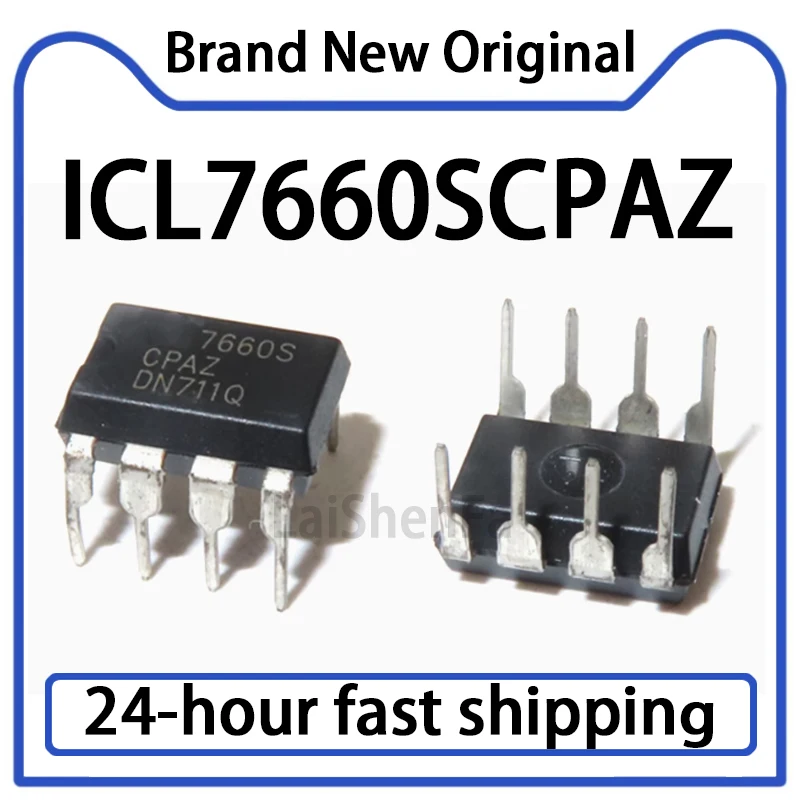 10PCS ICL7660SCPAZ 7660SCPAZ Direct Insertion DIP-8 Voltage Converter Chip Original in Stock