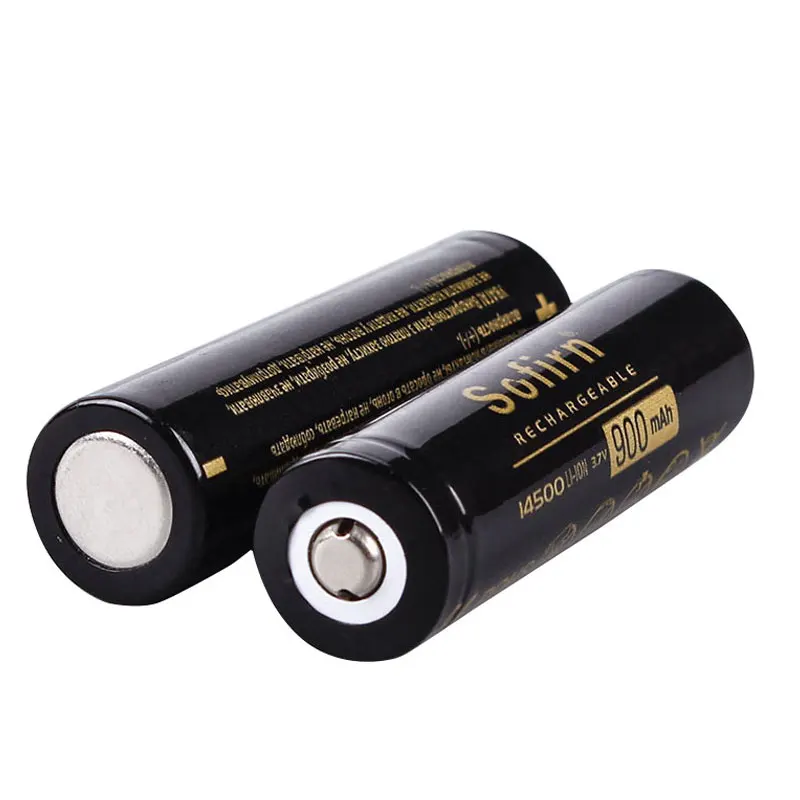 Sofirn Rechargeable 14500 900mAh 3.7V Top Li-ion Discharge HD Cell Lithium Reall Capcaity for SP10V3 HS05