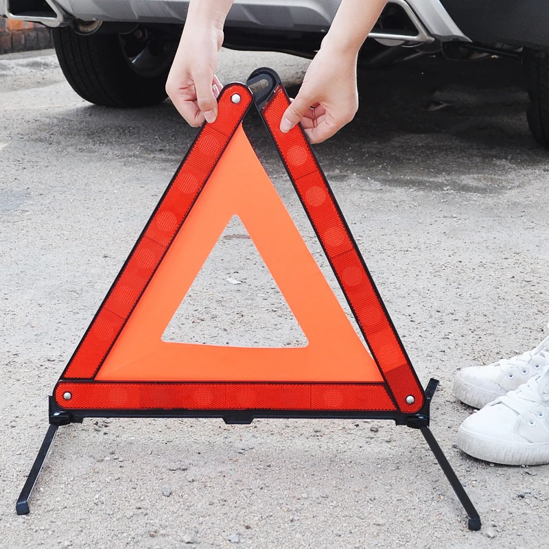 Car Tripod Warning Traffic Reflective Sign Emergency Parking Reminder Sign Tripod Vehicle Car Reflective Bracket Emergency Stop