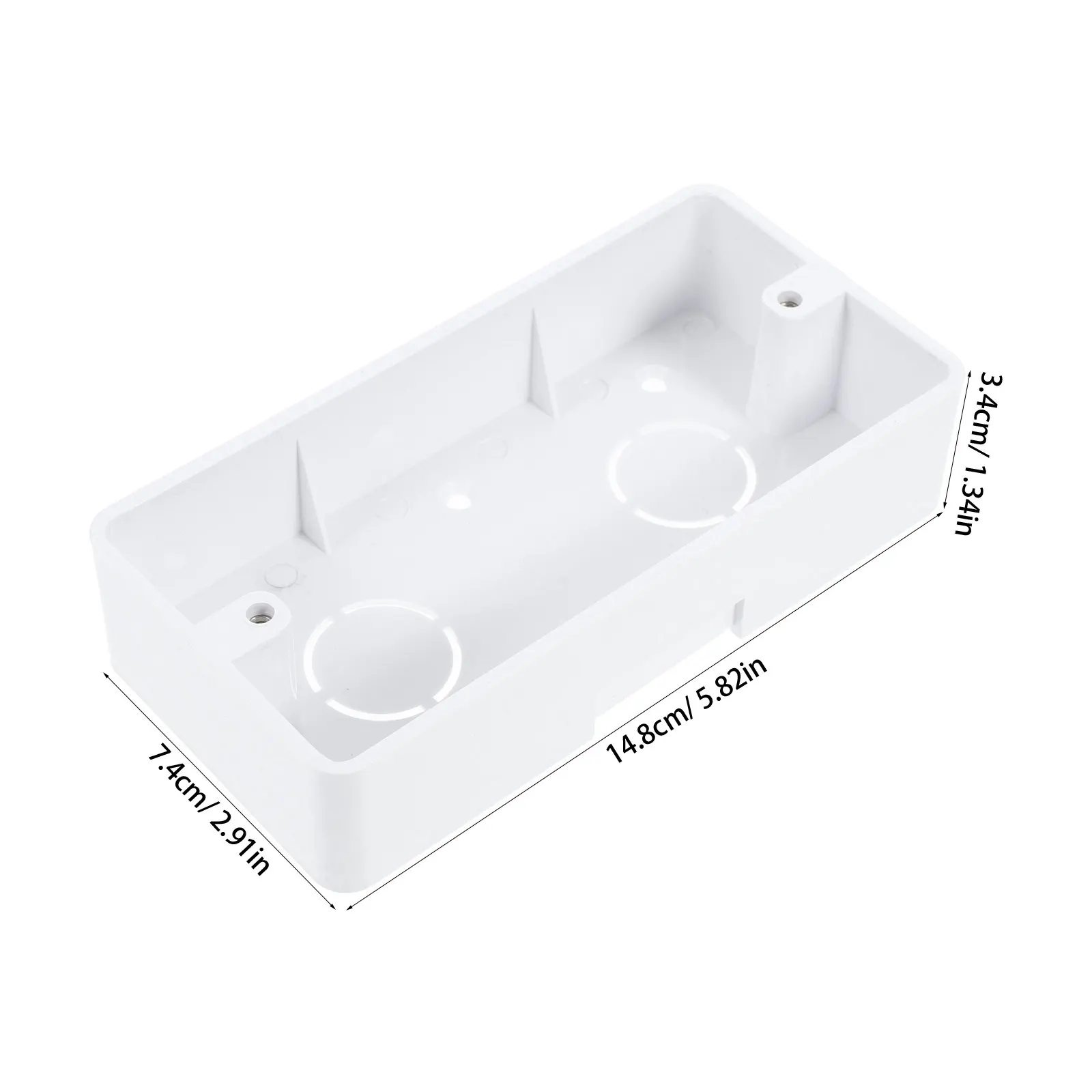 Standard 118 Mount Electrical Box Wall Socket Repair Decorative Plastic Box for Home Improvement Cable Management