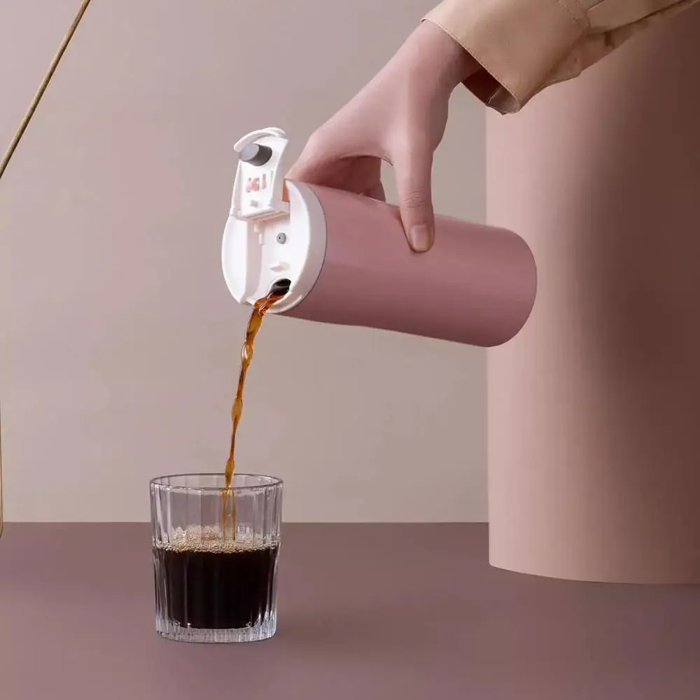 Xiaomi qujia xícara de café 480ml garrafa térmica à prova de vazamento portátil manter quente/fria caneca de café com design de bloqueio de segurança para o trabalho de viagem de carro