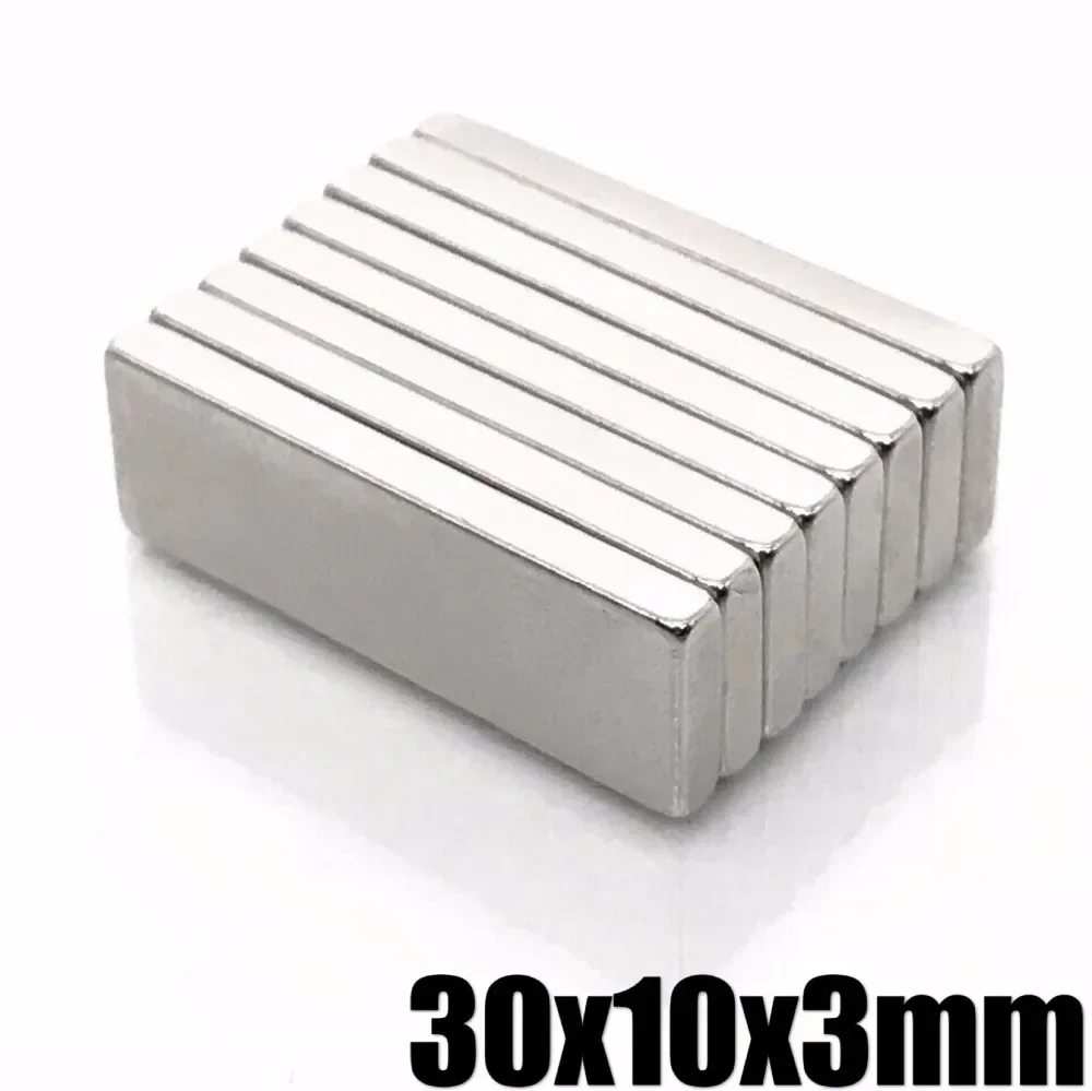 N35 30x10x1 30x10x2 30x10x3 30x10x4 NdFeB Block Neodymium bar  Magnet Super Strong Permanent Magnetic Imane Bar Thick Scooter