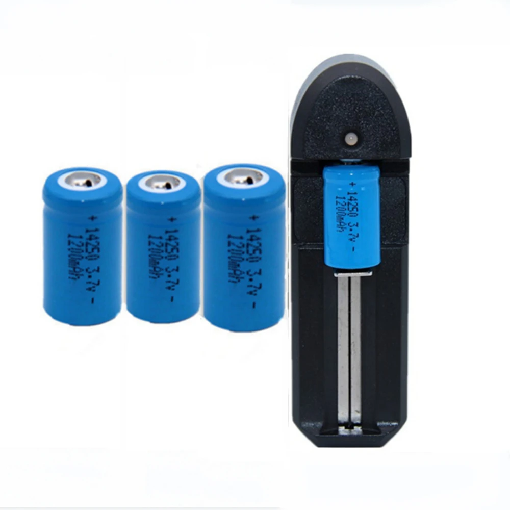 4PCS New 14250 Lithium Battery 1200mAh 1/2AA 3.6V PLC Electronic Equipment Lithium Battery +14250/18650/1630 Battery Charger