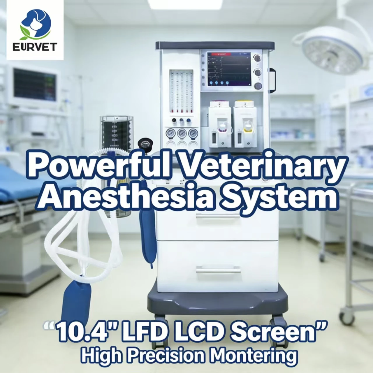 EUR VET Veterinary Equipment Medical Anesthesia Ventilator Machine With Ventilator Surgical Breathing Machine For Pet