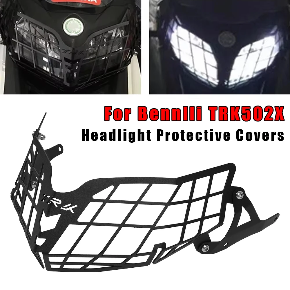 

For Bennlli TRK502X TRK502 TRK500 2023 2022 2021 2020 2018 2019 Headlight Protector Cover Motorcycle Head Light Guard Grille