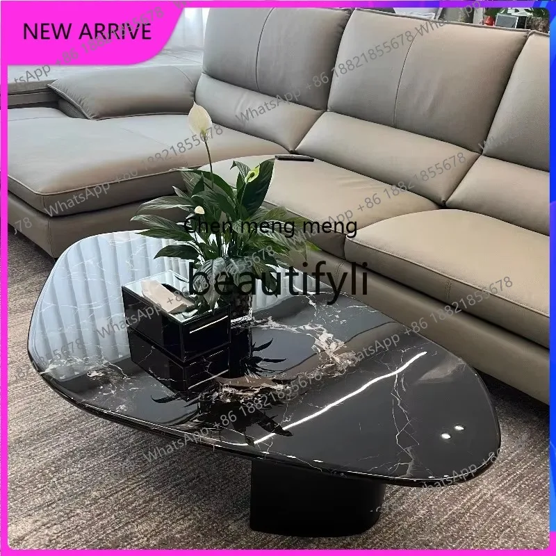 

AA85 Home Living Room Marble Coffee Table Irregular Italian Minimalist Light Luxury High-end Designer
