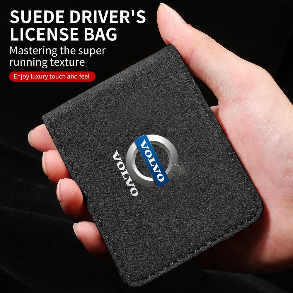 Car Driving License Bag Card Credit Holder Purse For Volvo XC90 XC60 C30 T6 S60 C70 XC40 V40 XC70 V70 V60 V50 S80 S40 V90 S90