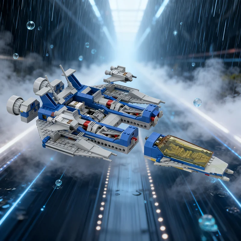 848pcs MOC Space Classic Space Galaxy Sentinel Model Building Blocks Architecture Idea Brick Birthday Assemble Education Art