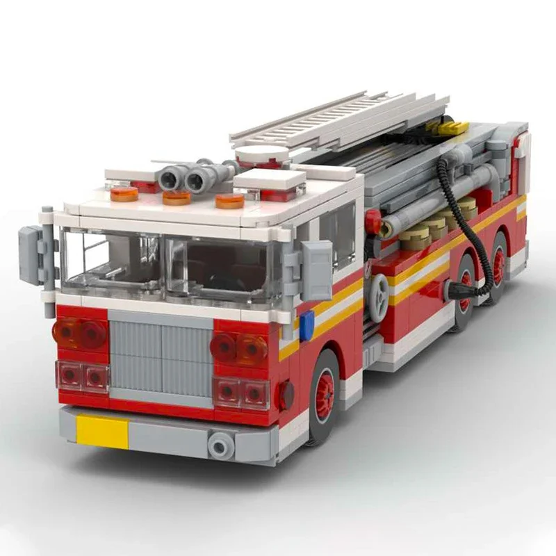 752pcs MOC Fire Department Fire Truck 1 City Champions Super Car DIY Educational Building Blocks Christmas Gift Fun And