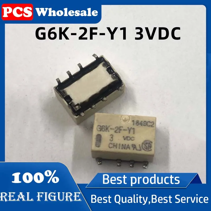 100% authentic original G6K-2F-Y1 3VDC Imported relay 3V DC3V 3VDC 1A SMD 8PIN