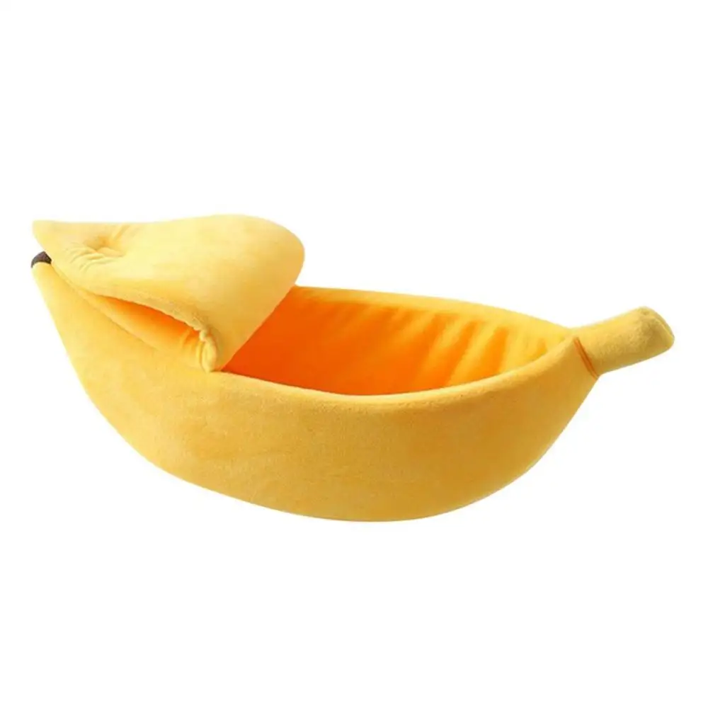 Banana Shape Pet Dog Cats Nest Soft Winter Puppy Kitten Warm House Bed Pet Sleeping Basket Dog Cushion Cat Accessories Gatos