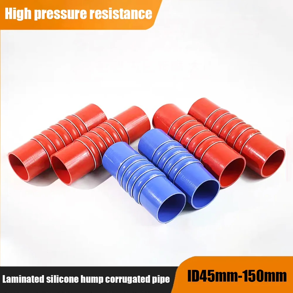

Hump tube corrugated tube silicone hose joint high temperature resistant cloth silicone car intercooler intake pipe red and blue