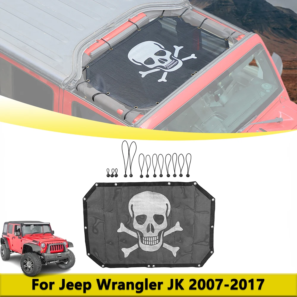

Солнцезащитный козырек на переднюю крышу, сетчатый чехол для Jeep Wrangler Jk, 2-дверный 2007-2017, мягкая верхняя изоляционная сетка, скелет, внешние автомобильные аксессуары