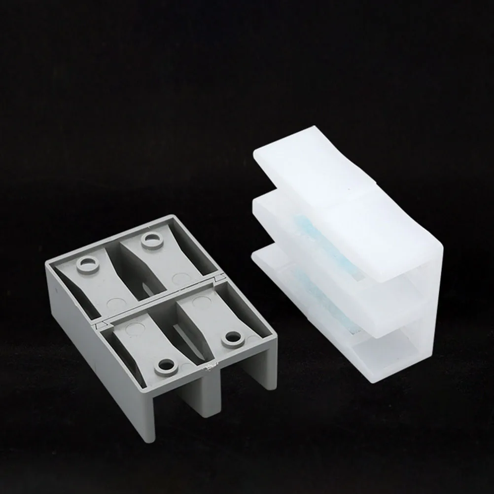 

10 Pcs Glass Shower Door Guides Sliding Door Limiters White Positioner Screws Bottom Mount Track Accessories Bathrooms