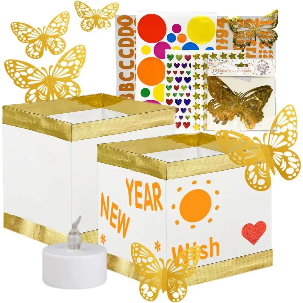 24PCS Gold+White Le…