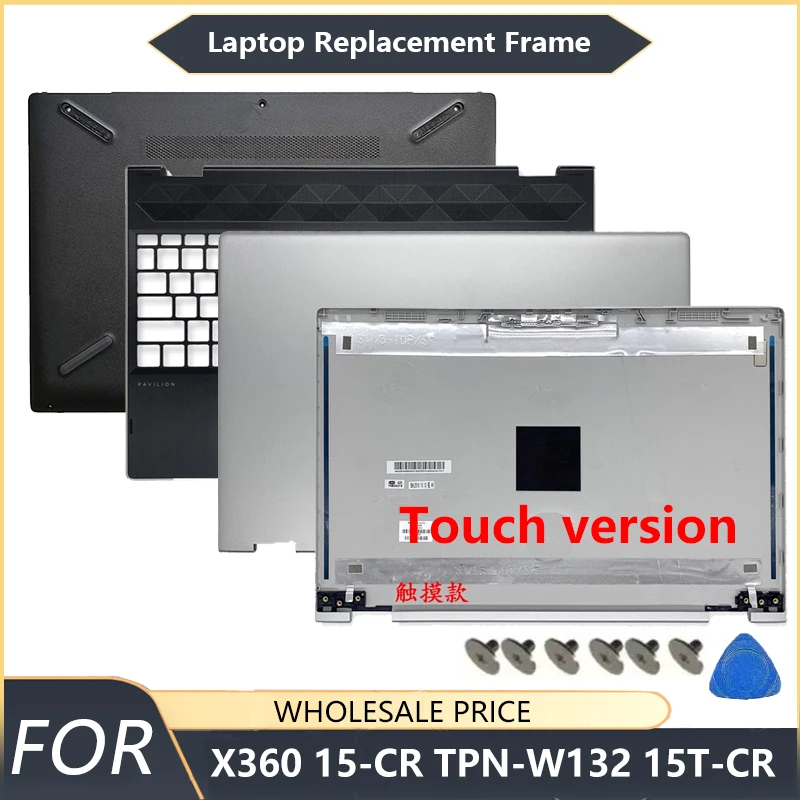 

Для Pavilion X360 15-CR 15T-CR000 TPN-W132 задняя крышка ЖК-дисплея, упор для рук, нижняя часть корпуса L22454-001 22472-001Top Case