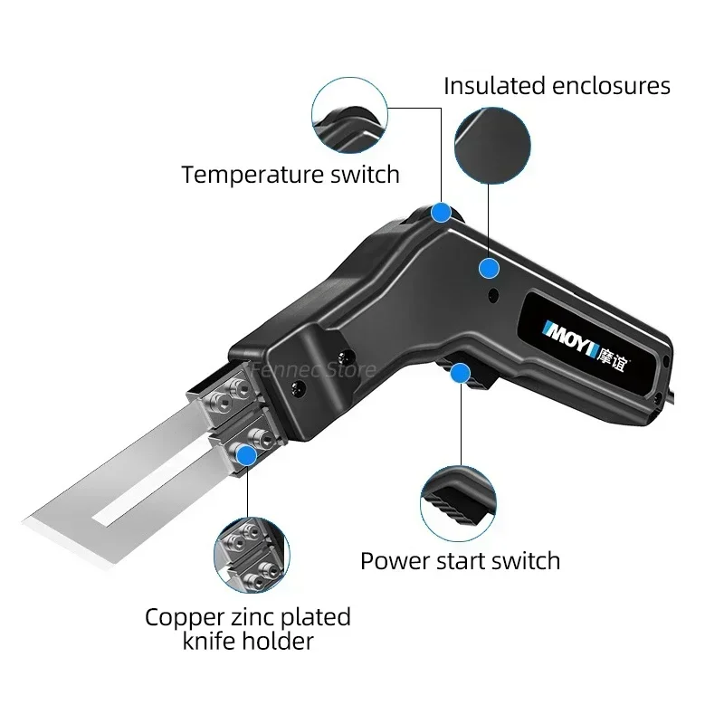 Cuchillo eléctrico caliente para cortar tela, herramienta de corte de cuerda, sellador de calor de 300W, para tabla de tela de esponja, correas de