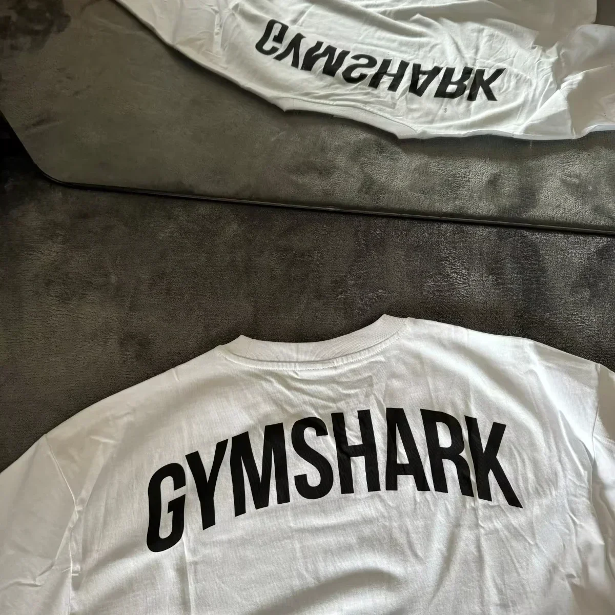 2024 New Fashion Shark POWER OVERSIZED Sports Men and Women All Cotton Wash Loose Fitness Short-sleeved T-shirt Streetwear