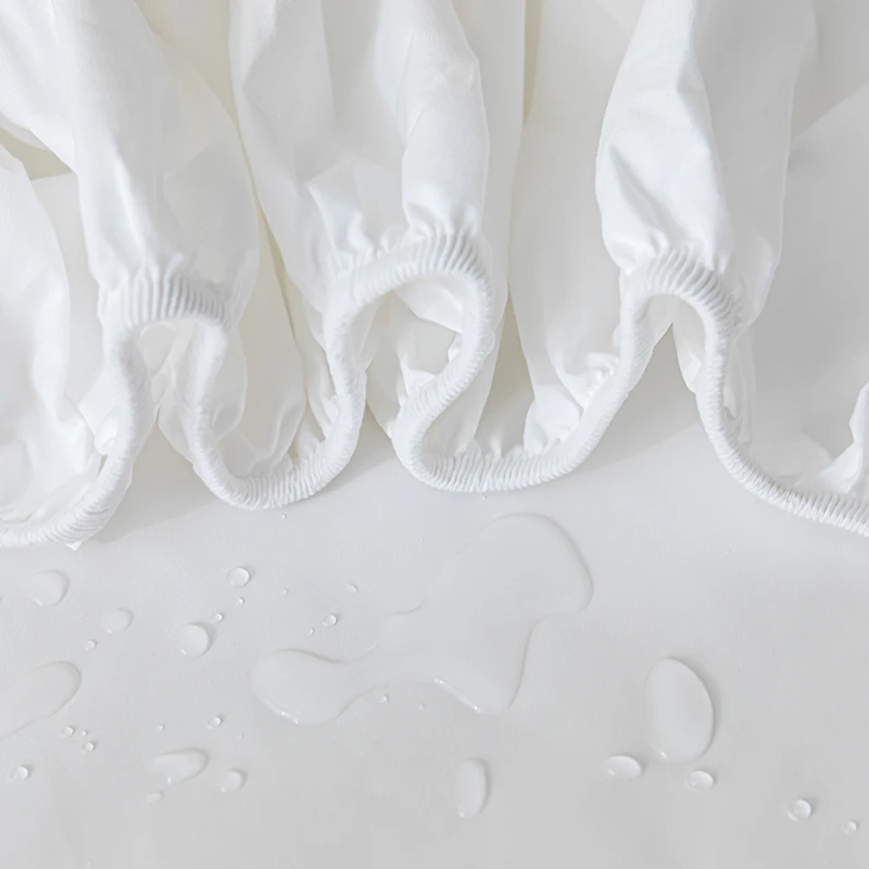 100% Waterproof Mattress Cover Protector Adjustable Non-slip Bed Fitted Sheet With Elastic Band for King Queen 90/140/160/200