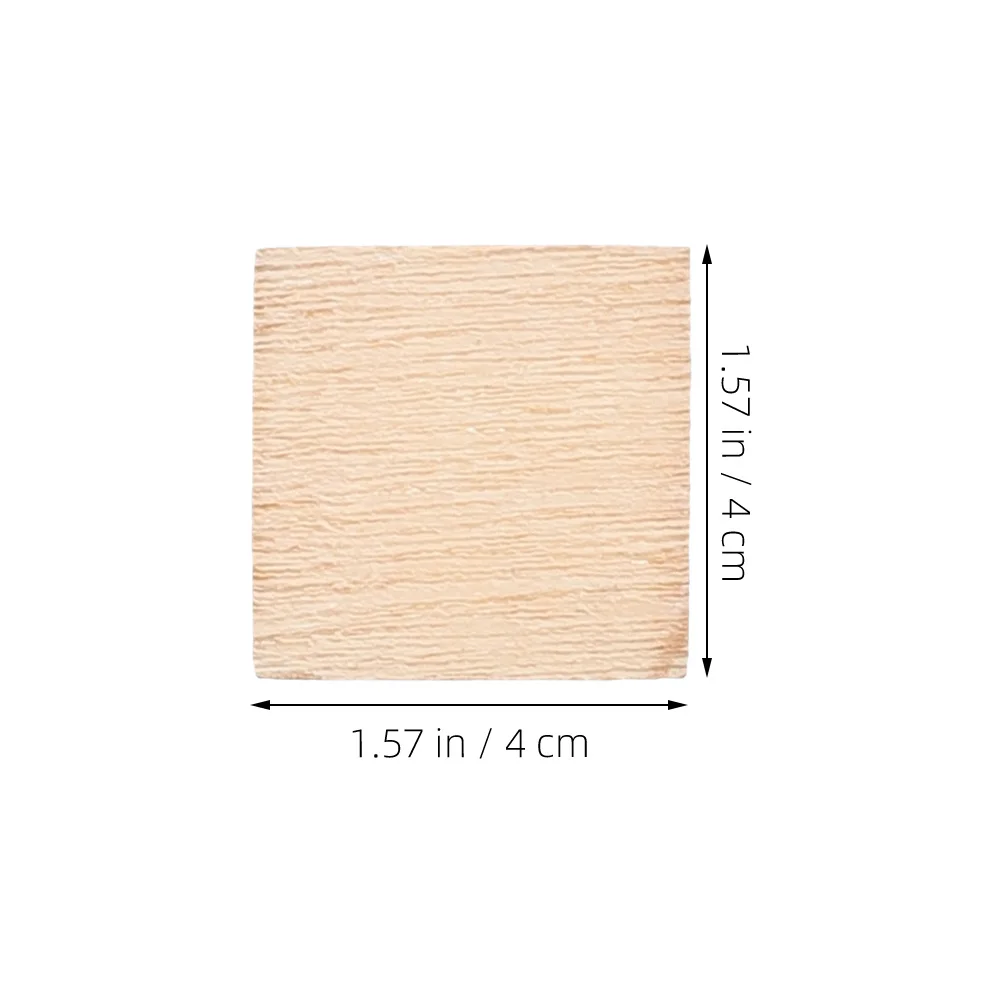 200 pezzi di fette di legno quadrate non finite 4 cm blocchi di legno artigianali vuoti per pittura fai da te che decora decorazioni rustiche per feste di matrimonio